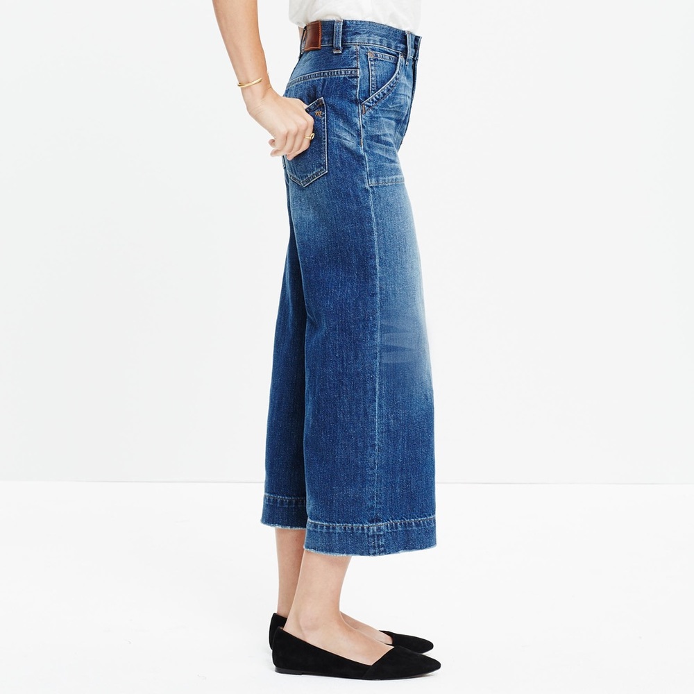 Madewell wide leg crop jean