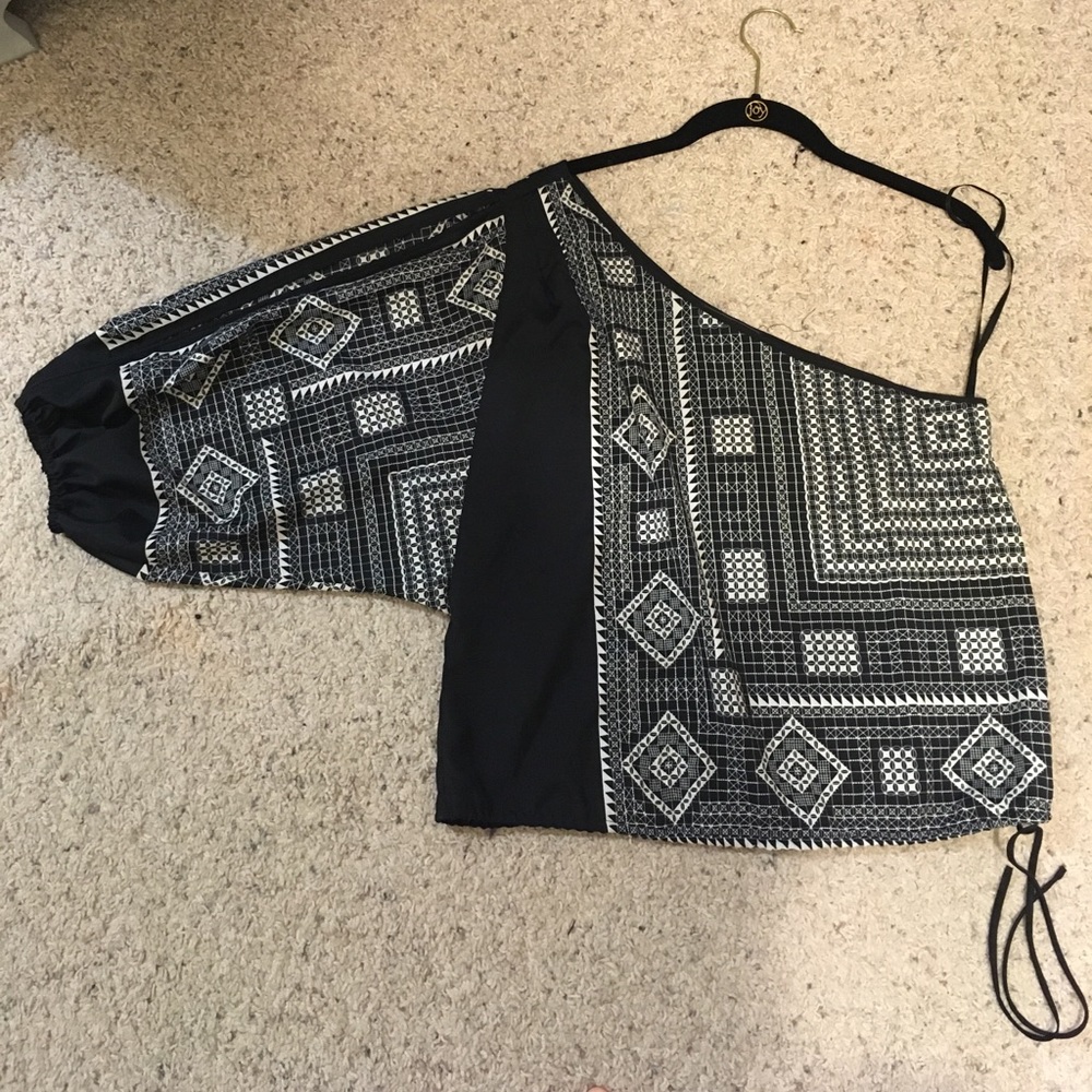 BCBGMAXAZRIA One Shoulder Top