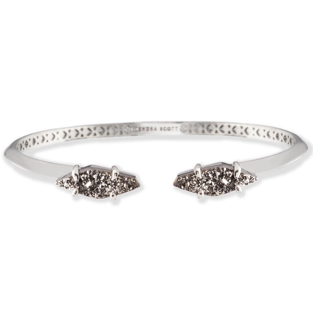 🆕Kendra Scott Bianca Cuff Bracelet Platinum Drusy