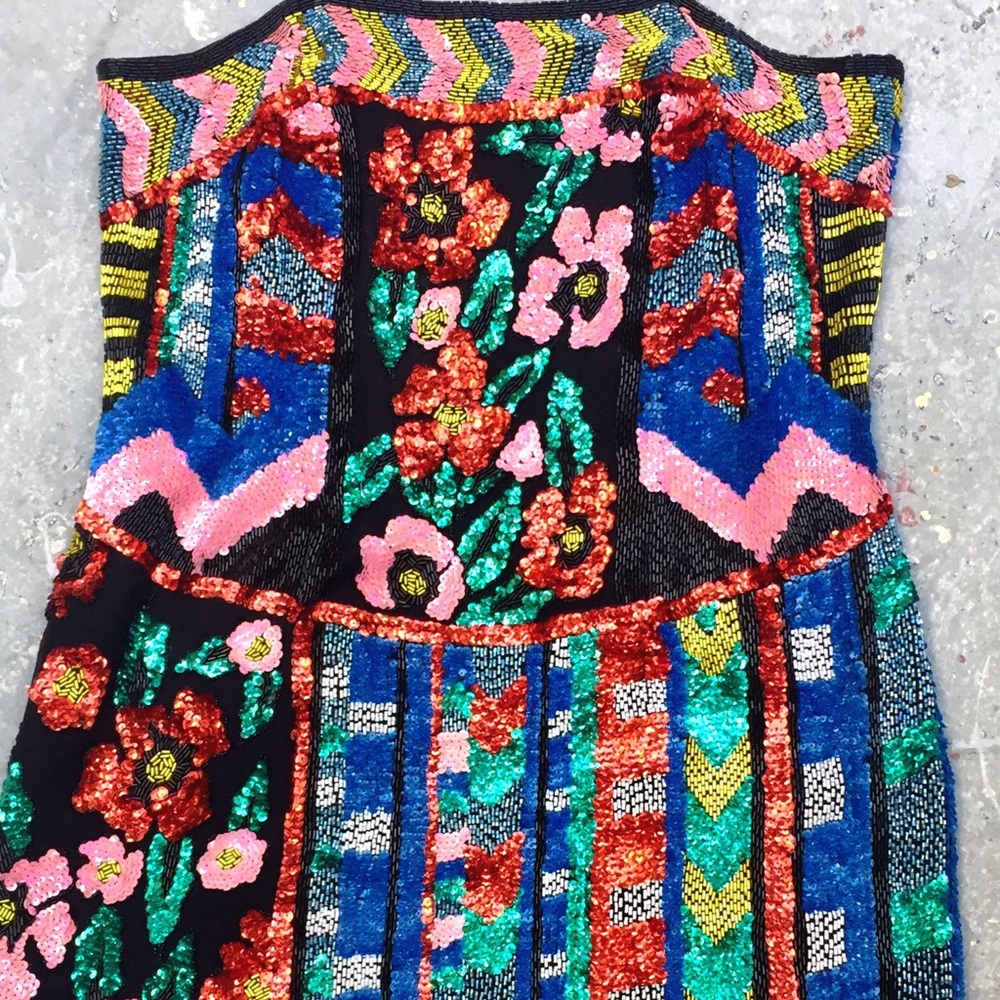 Silk Sequined dress fully lined ....