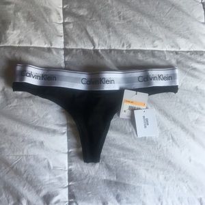 calvin klein black thong
