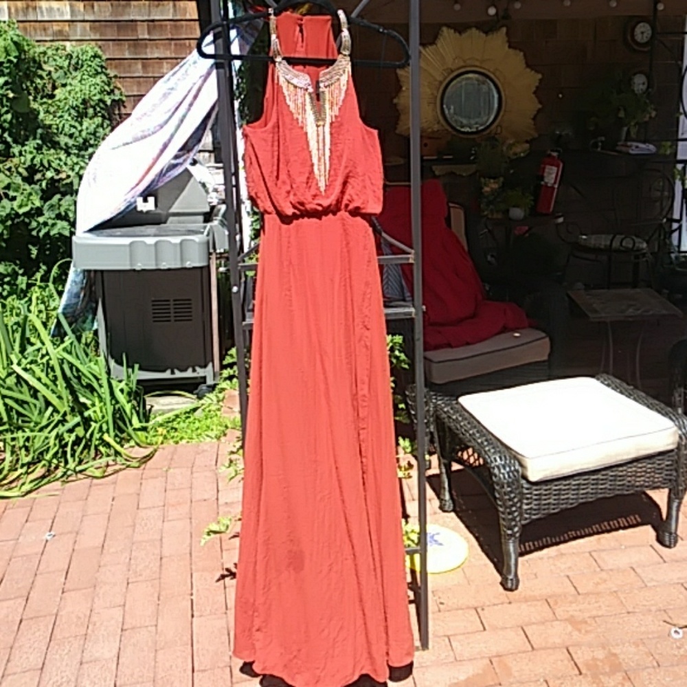 Burnt Orange Elegant Maxi
