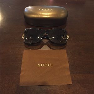 Gucci 2598/S authentic sunglasses, dark brown
