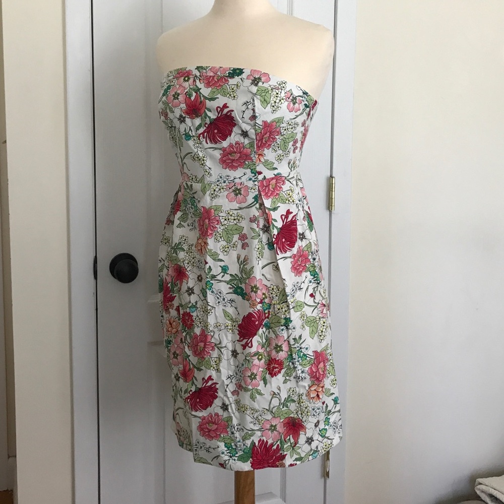 Women's Flower Spring/Summer Strapless Dress Sz 10