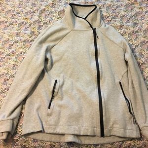 Gray athletic zip up jacket