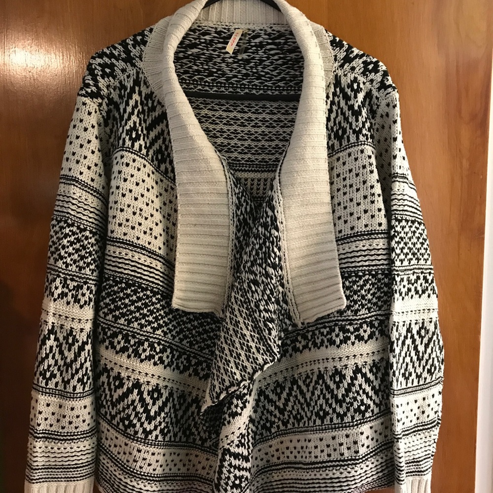 Cream and black Aztec sweater