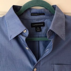 Blue Lands' End Men's Dress Shirt Blue Lands' End Men's Dress Shirt