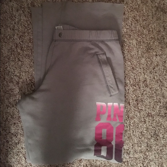 VS PINK gray sweats - Picture 1 of 1