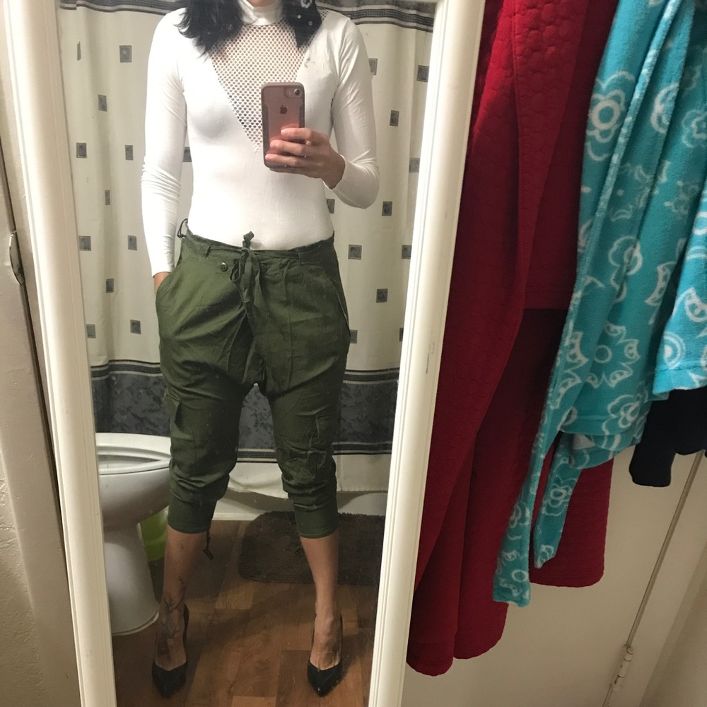 Olive cargo pants