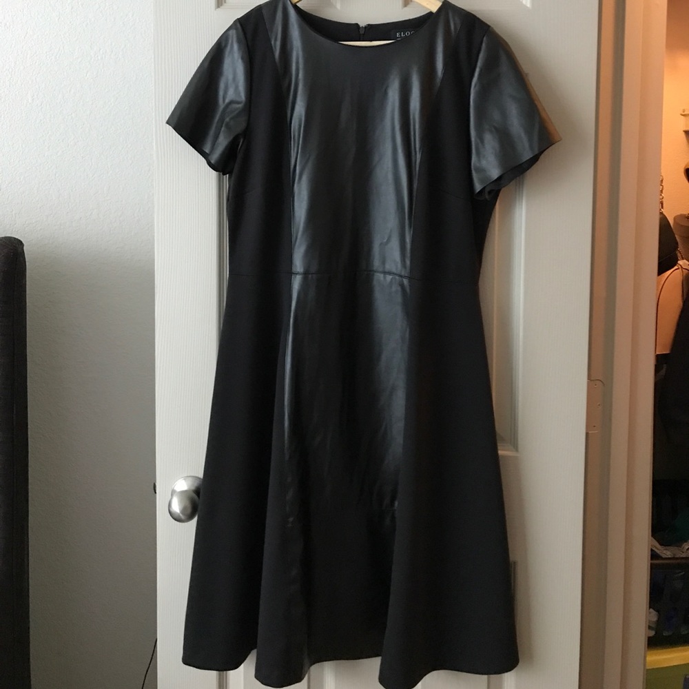 Eloquii faux leather dress