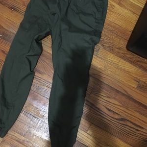 Greene jogging pants and stripe dress