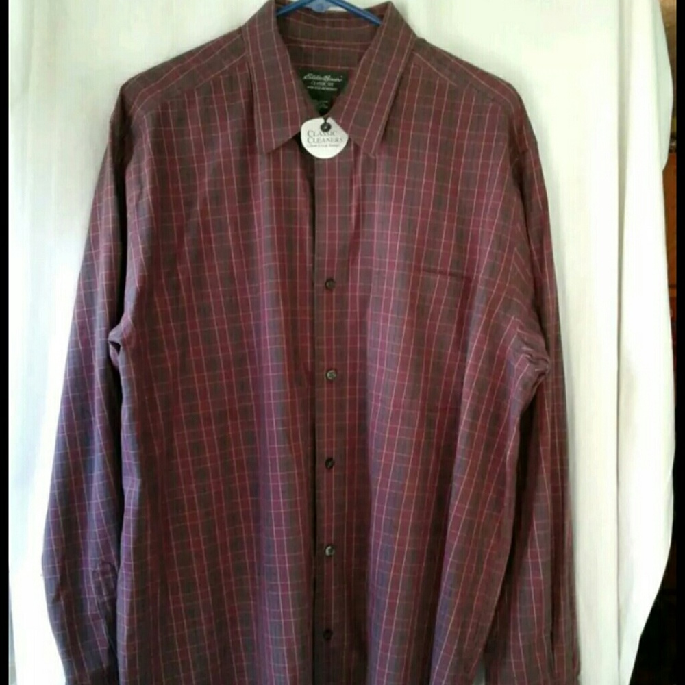 Eddie Bauer Mens Button Shirt Sz XL