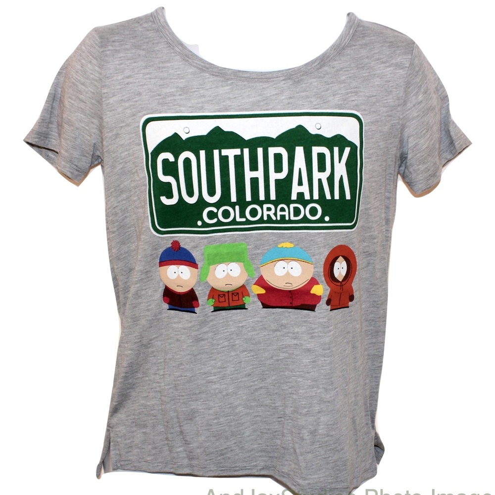 South Park Cartoon Colorado Gray T-Shirt