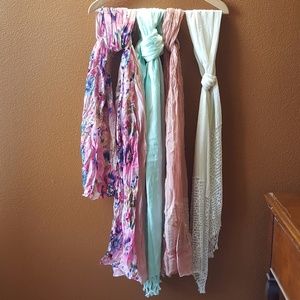 Long Scarves Lot Of 4