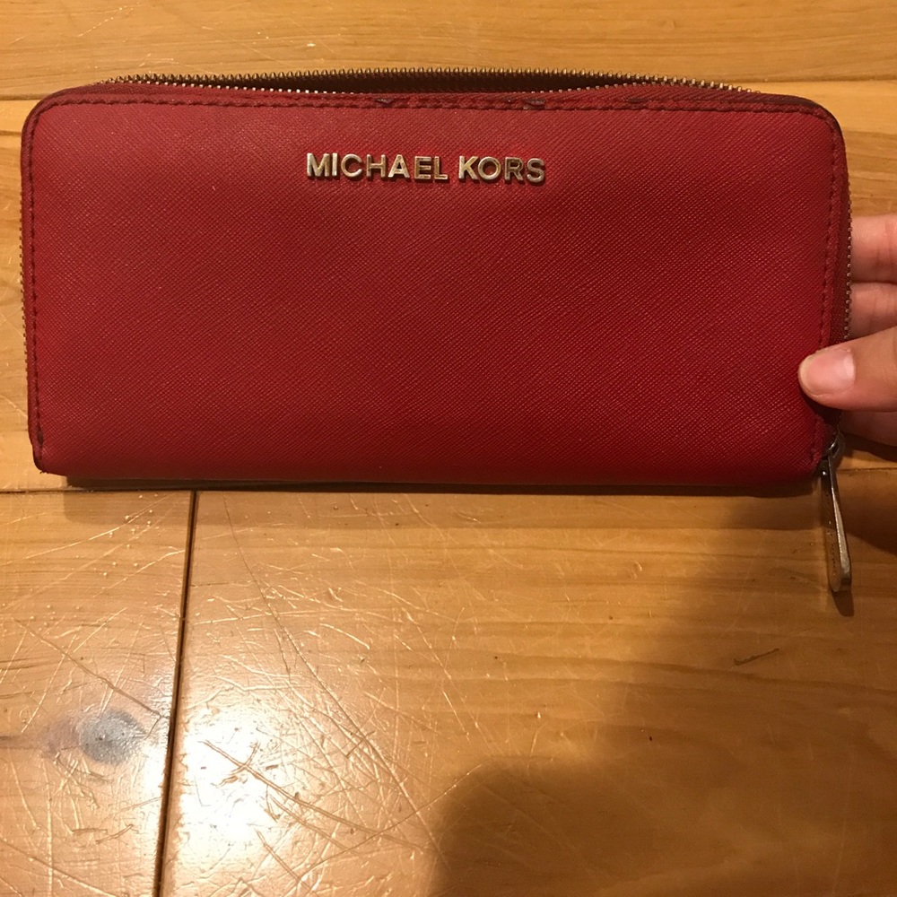 Red Michael Kors Wallet