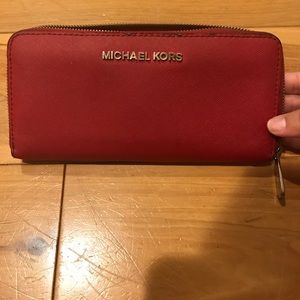 Red Michael Kors Wallet