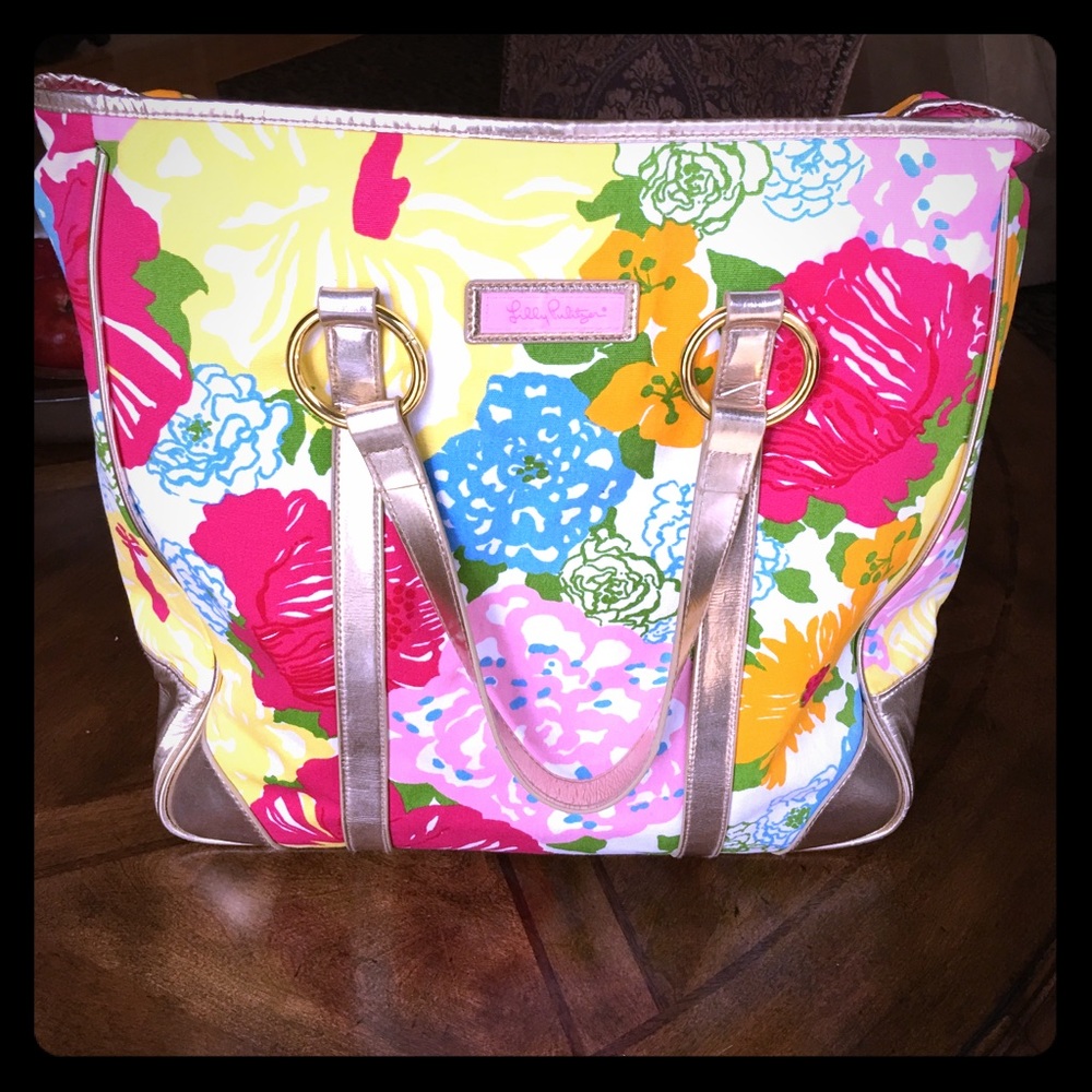 Beautiful LILLY PULITZER tote,excellent cond! 💗💚