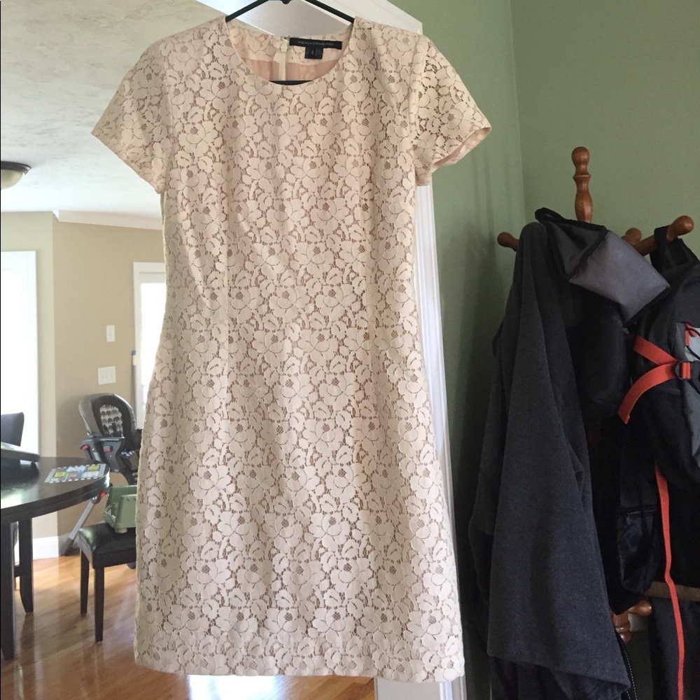 French connection cream lace dress