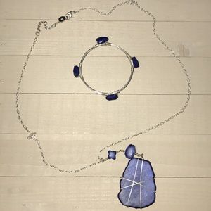 Long necklace and bracelet pair