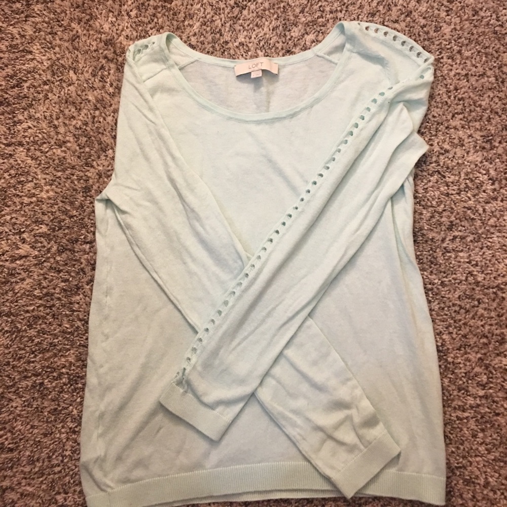 loft mint green sweater