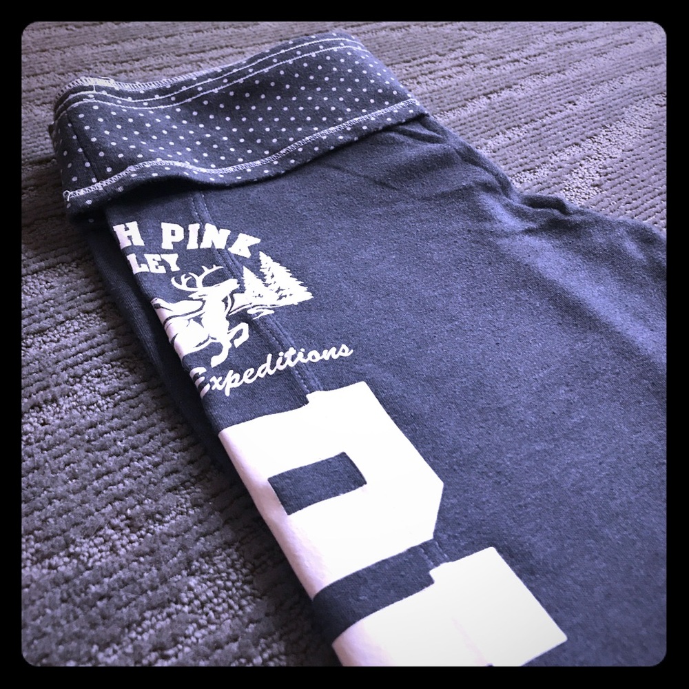 🔴 PINK Victoria's Secret Grey Yoga Pants