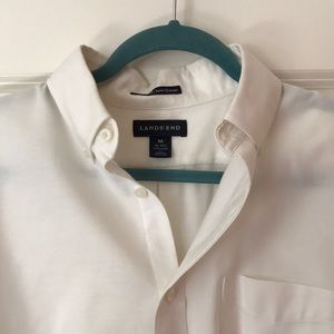 White Lands' End Men's Dress Shirt White Lands' End Men's Dress Shirt