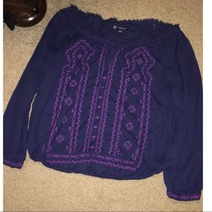 AE long sleeve patterned blouse🌸