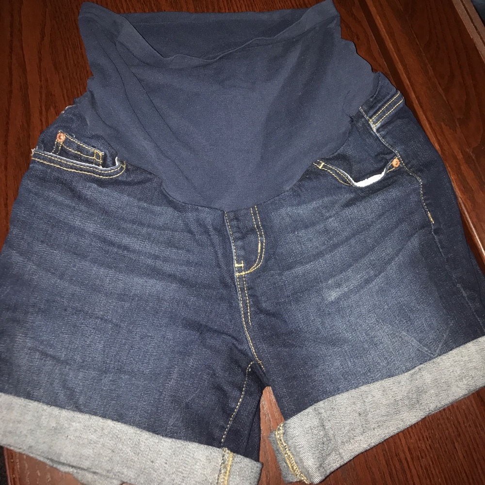 maternity denim shorts