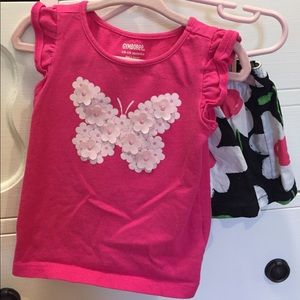 Gymboree tshirt and skirt, 6-12 months set