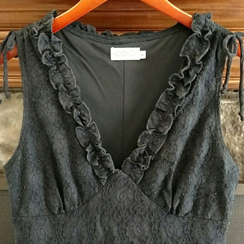 Beaded Lacy High Low Dress