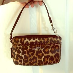 Coach Leopard Print Wristlet