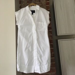J Crew Crisp White Shirtdress