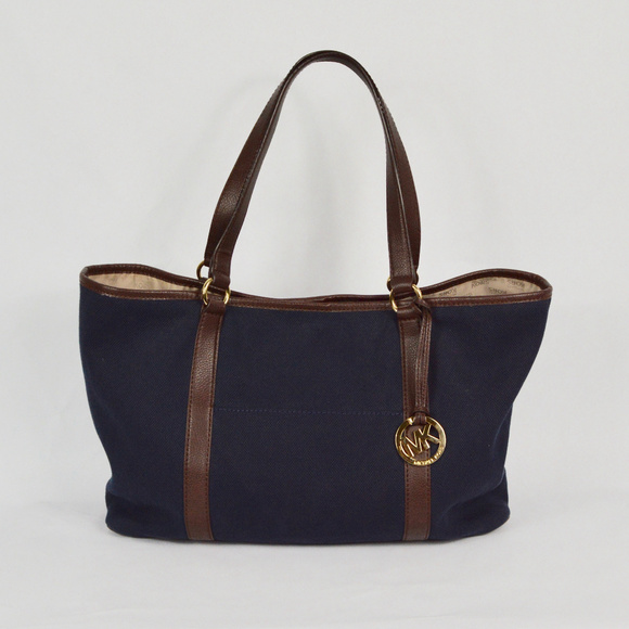 Michael Kors Handbags - Michael Kors Navy Large East West Tote Bag