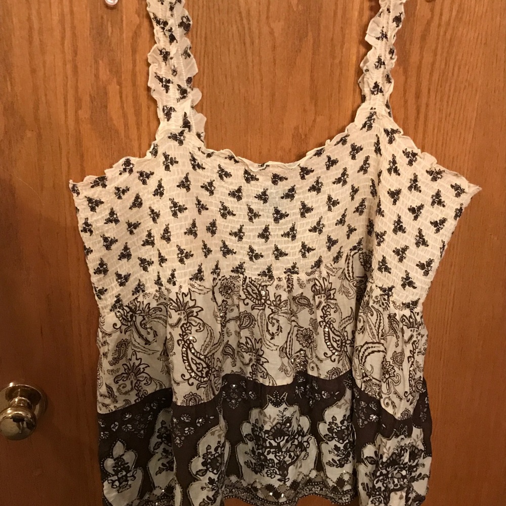 Ruffled Strap Tank Top