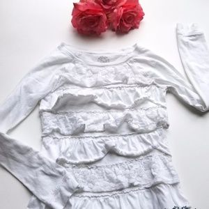 SO Long Sleeved Ruffle Shirt - Tween Girls 10/12