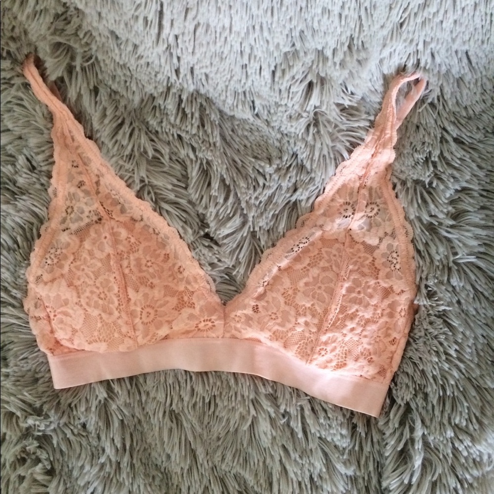 Pale Pink Lace Bralette