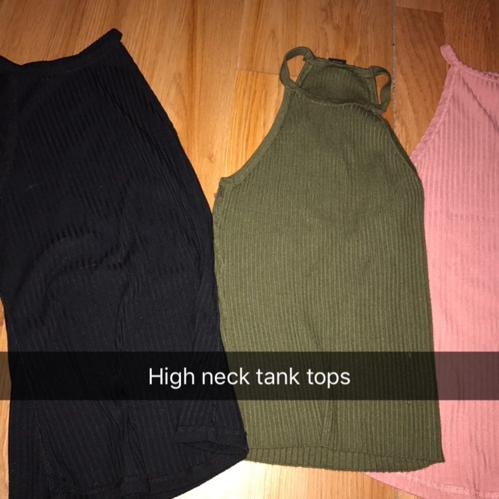 High neck tank tops