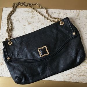 BCBG Black and Gold Shoulder Bag