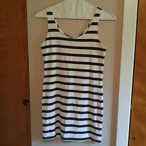 Striped H&M Mini Dress or Tank Top black/white