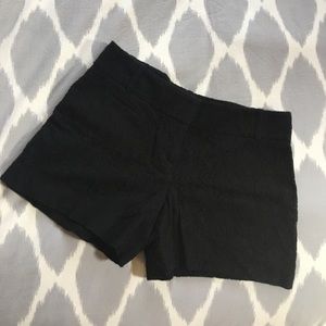 Ann Taylor LOFT Black Embroidered Shorts Size 0