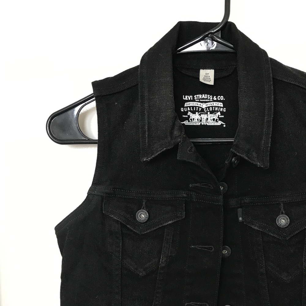 Levi's Black Denim Vest