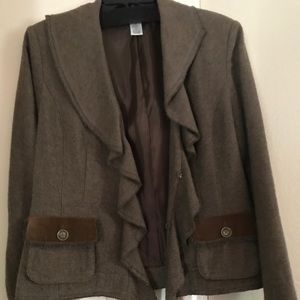 Cabi Kensington Brown Wool Blend Blazer