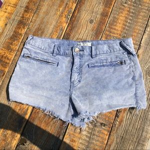 Free People lt blue grey corduroy shorts Sz 30