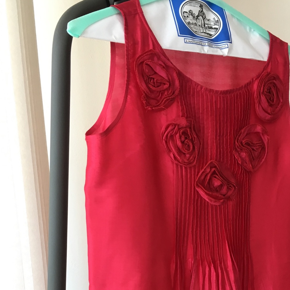 Hand-embroidered silk top