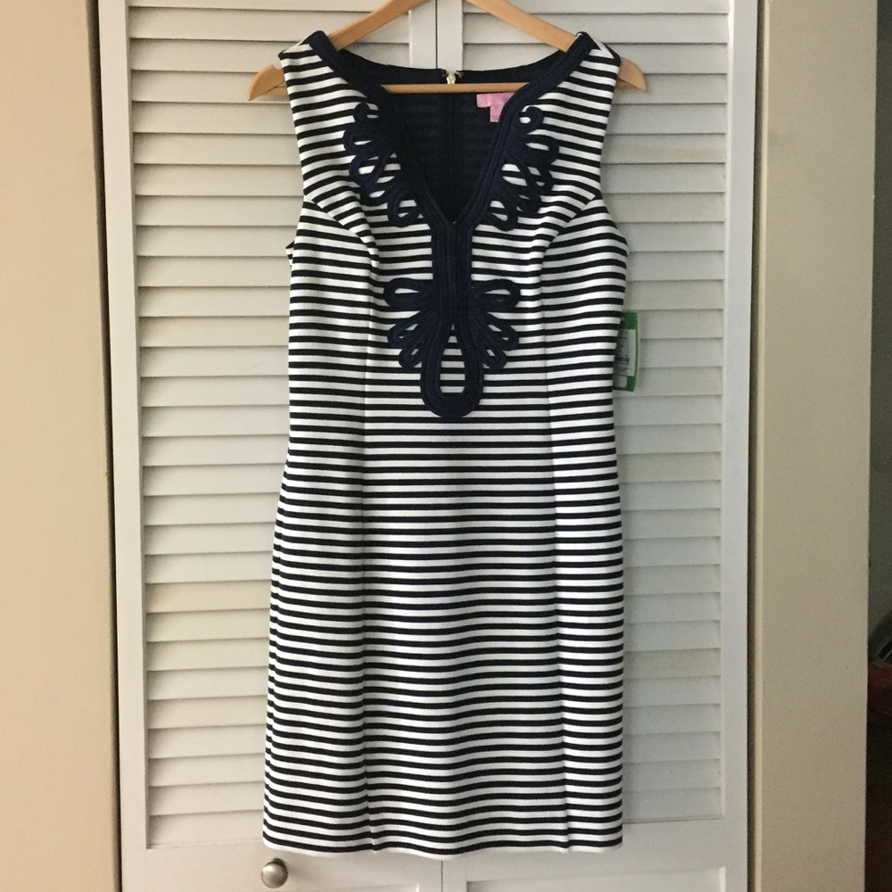 Lilly Pulitzer Sz M Janice Shift Ottoman Stripe