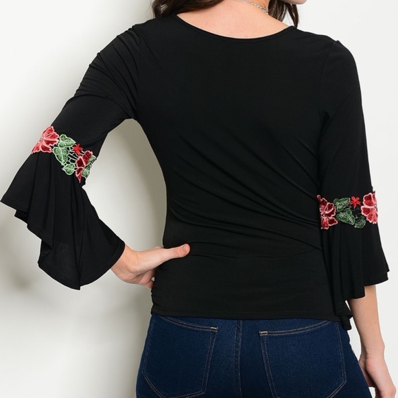 Rachel Rose Bell Sleeve Top - Picture 2 of 3