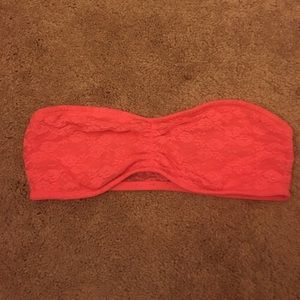 PINK, coral colored bandeau