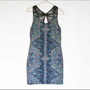 NWOT Free People Floral Mosaic Pixel Dress