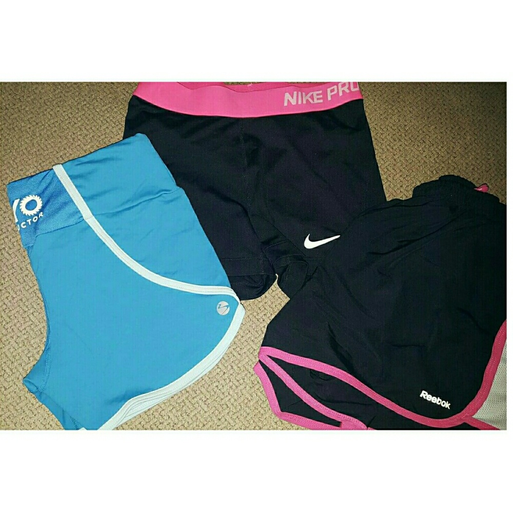 Three workout shorts