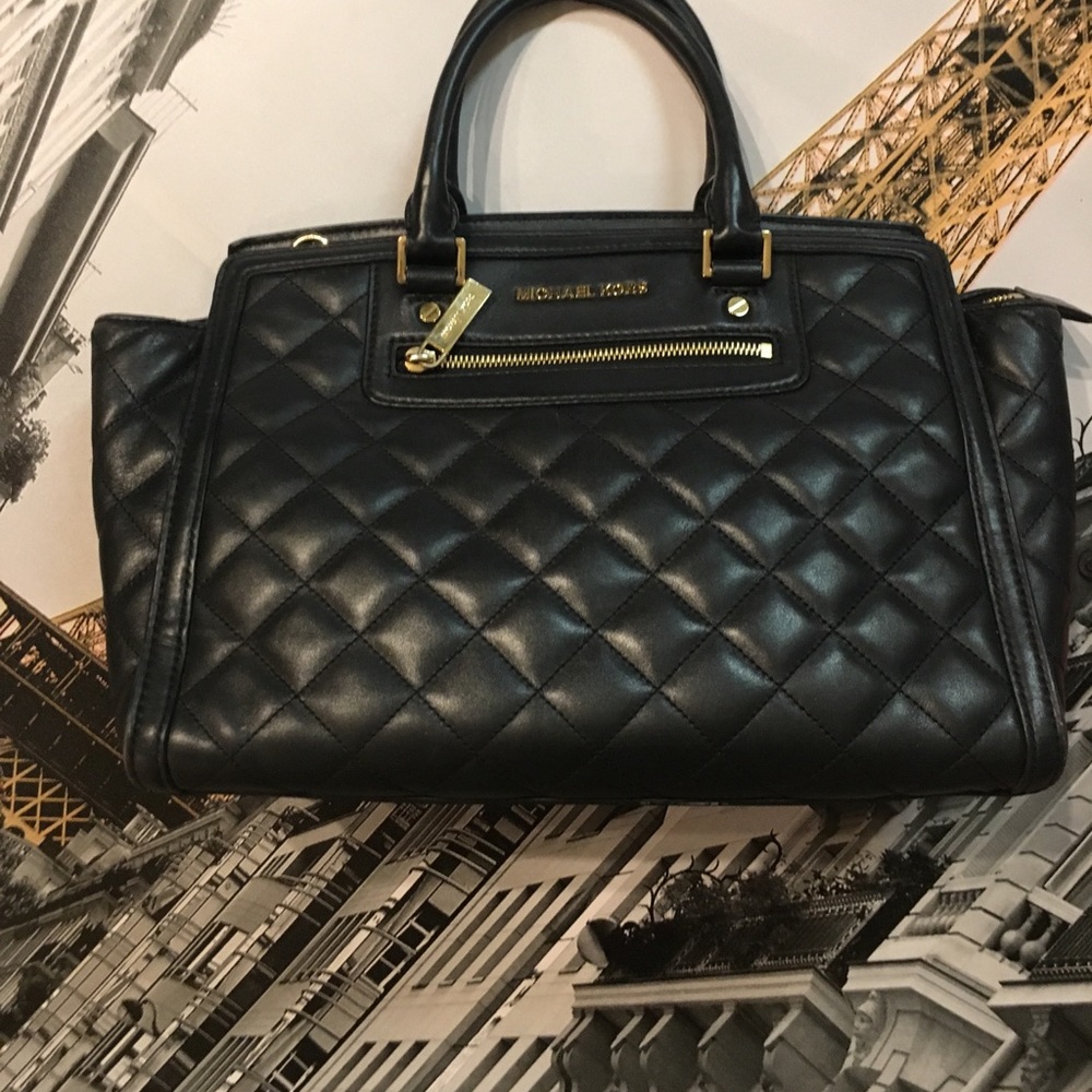MK quilted Selma satchel